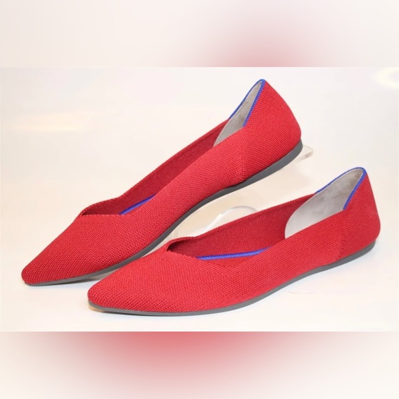 Rothy's Red The Point Flat - Picture 1 of 8